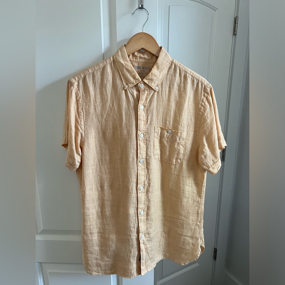 Todd Snyder Linen Short-Sleeve Shirt - Medium